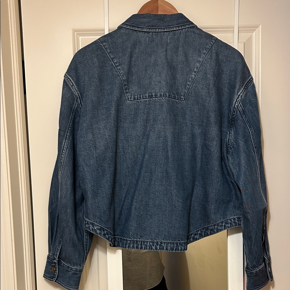 Madewell Crop Denim Shirt Jacket - Picture 4 of 7